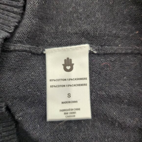 SPIRITUAL GANGSTER Yin Yang Unisex Parker Sweater Vintage Black Sweater - Picture 6 of 6